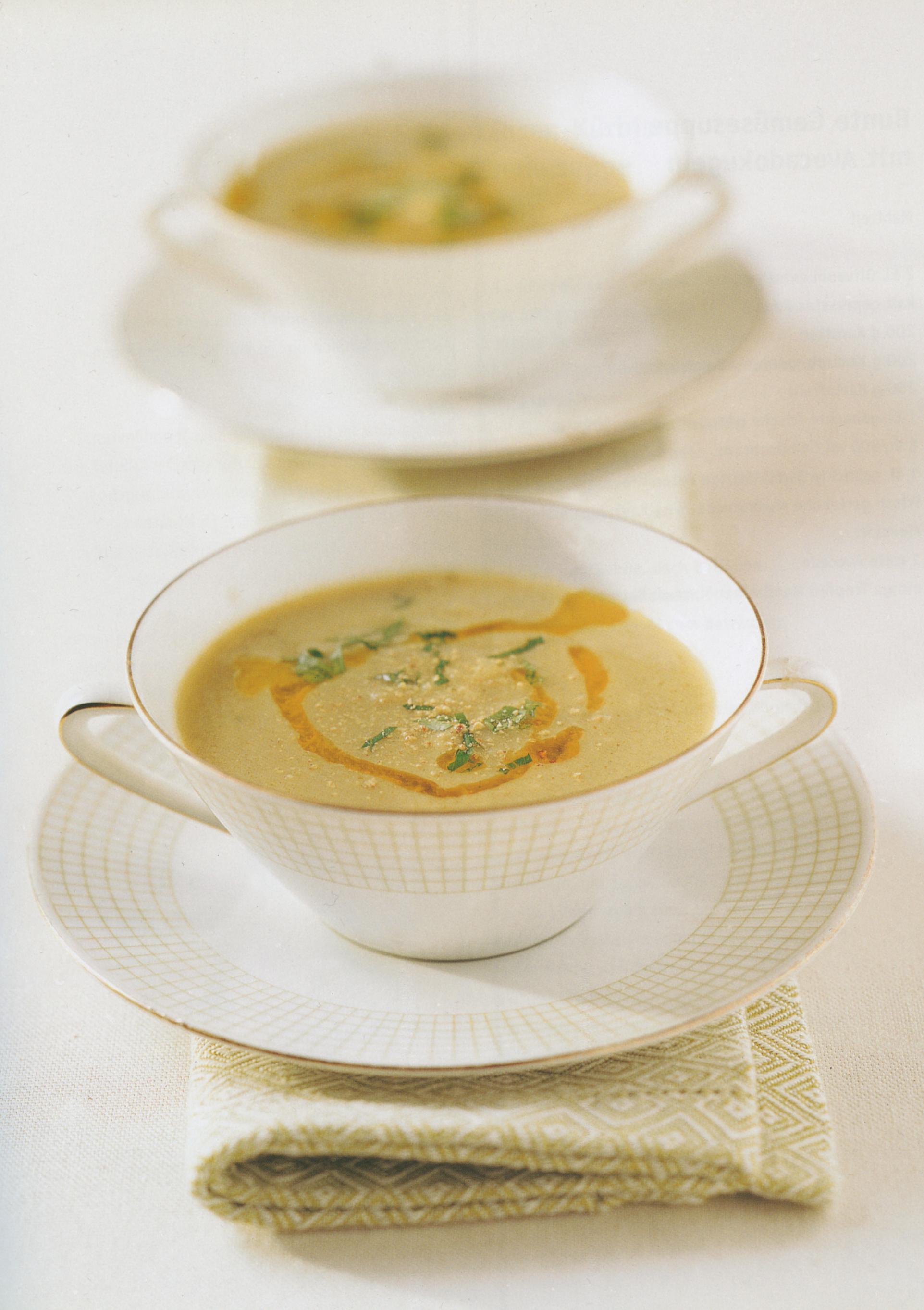 Soupe d'artichauts aux fines herbes