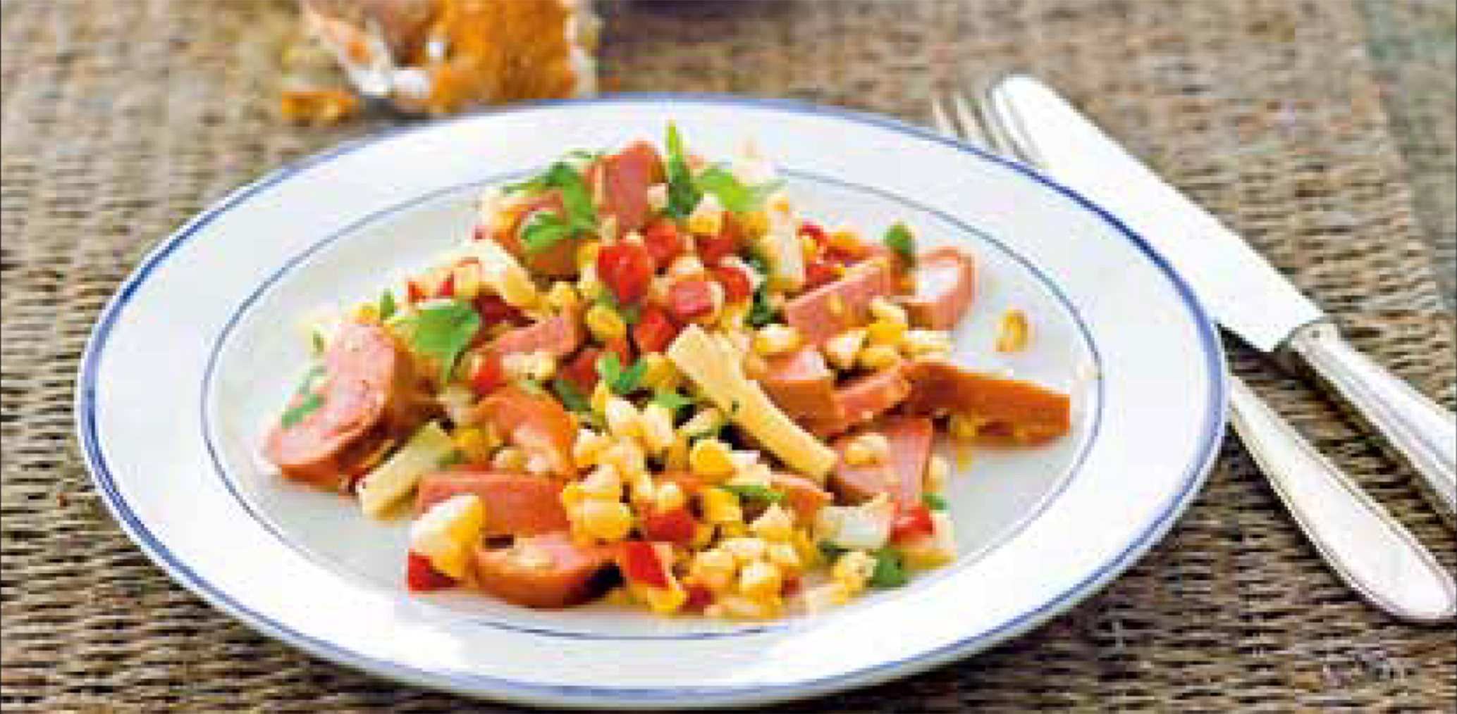 Salade de cervelas grillés